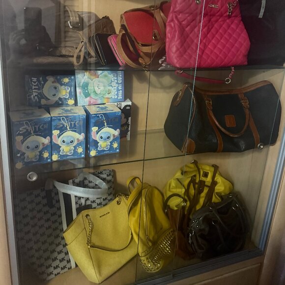 Yellow Nylon Tote with Brown Leather Trim.  Dooney & Bourke - Picture 4 of 4